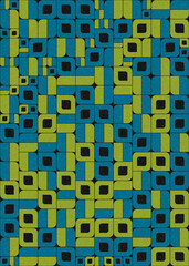 Abstract Geometric Pattern generative computational art illustration