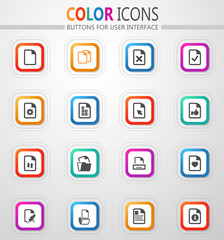 Documents icons set