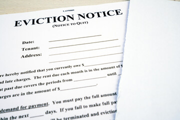 Fototapeta premium Eviction notice, notice to quit document in envelope.