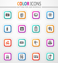Electronic repair icons set