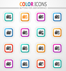 Fototapeta premium Folders icons set