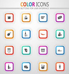 Food and kitchen icons set