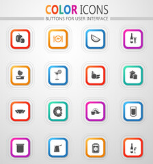 Food and kitchen icons set