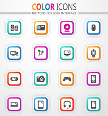 Gadget icons set