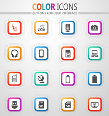 Hi tech icons set