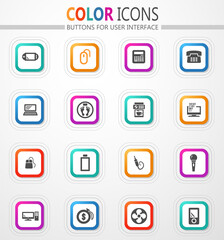 Home appliances icons set