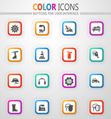 Industrial icons set
