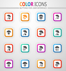 Insurance icons set