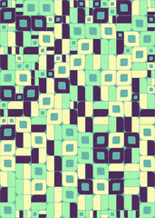 Abstract Geometric Pattern generative computational art illustration
