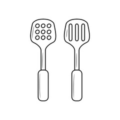 Spatula line icon, simple utensil symbol vector illustration 