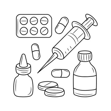 Medical line icon, simple Health care Protective vector illustration 