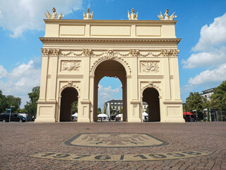 Fototapeta na wymiar Famous Brandenburg Tor in Potsdam old city center,Germany landmarks