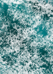 Fototapeta na wymiar Boho Sea or Ocean Sea-foam Print. Abstract Background. Bohemian printable wall art, boho poster, pastel abstract art, landscape drawing, sea painting. Hand Drawn Effect