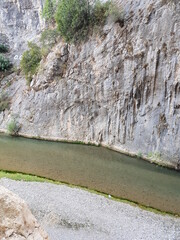 river passing through canyon