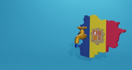 Water crisis and dry season in andora for infographics and social media content in 3D rendering