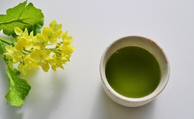 日本茶　緑茶　お茶　菜の花