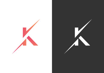 K Letter Abstract Logo Design Vector Template