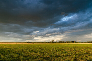 Stormy sky in a rural environment