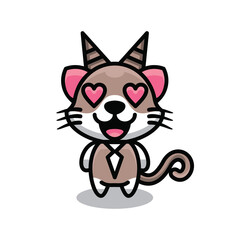 Simple Cat Mascot Logo Design. Abstract emblems, design concepts, logos, logo type elements