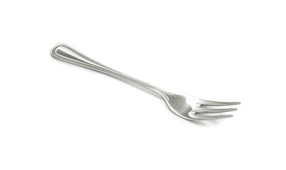 Dessert fork on white background