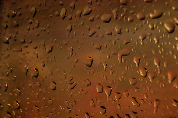 water drops on metal surface