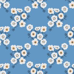Seamless white flowers