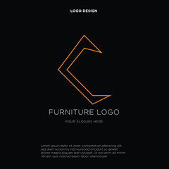 initial letter C logo design vector inspiration. Vector business branding isolated on dark background