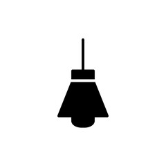 lamp icon solid style vector for your web design