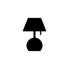 lamp icon solid style vector for your web design