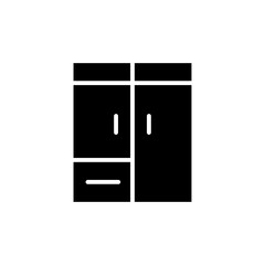 cupboard icon solid style vector for your web design