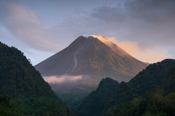 The beauty of Mount Merapi in Yogyakarta - obrazy, fototapety, plakaty