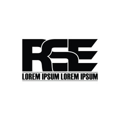 RSE letter monogram logo design vector