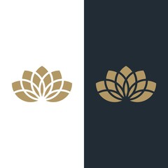Modern lotus flower logo