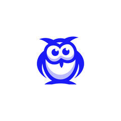 Owl logo vector illustration. Emblem design on white background