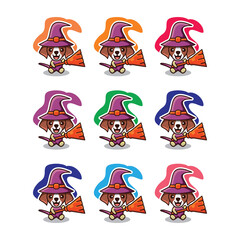 Simple Mascot Logo Design Dog. Abstract emblems, design concepts, logos, logo type elements