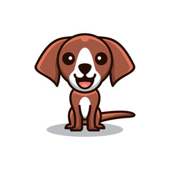 Simple Mascot Logo Design Dog. Abstract emblems, design concepts, logos, logo type elements