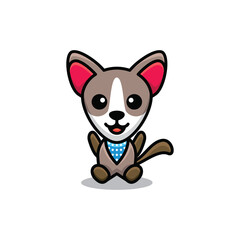 Fototapeta na wymiar Simple Mascot Logo Design Dog. Abstract emblems, design concepts, logos, logo type elements