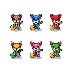 Simple Mascot Logo Design Dog. Abstract emblems, design concepts, logos, logo type elements