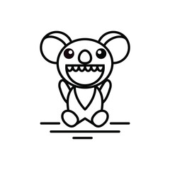 Simple Mascot Logo Design Koala. Abstract emblems, design concepts, logos, logo type elements