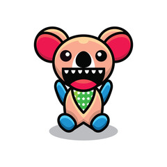 Simple Mascot Logo Design Koala. Abstract emblems, design concepts, logos, logo type elements