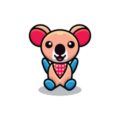 Simple Mascot Logo Design Koala. Abstract emblems, design concepts, logos, logo type elements