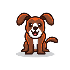 Fototapeta na wymiar Simple Mascot Logo Design Dog. Abstract emblems, design concepts, logos, logo type elements