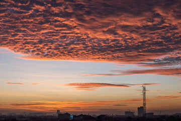 Naklejka premium Sunrise of Jakarta, Indonesia_03