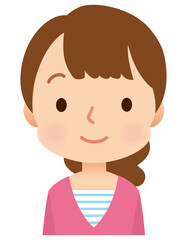 若い女性　母親　女の子