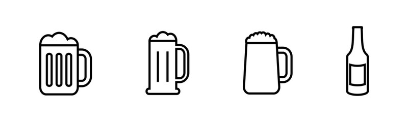 Beer icons set. Beer Icon in trendy flat style