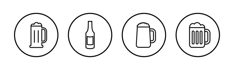 Beer icons set. Beer Icon in trendy flat style