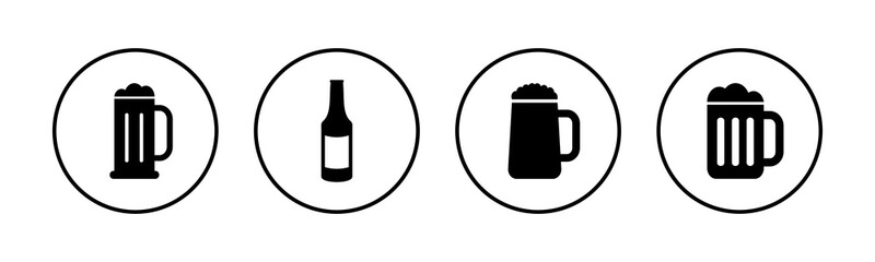 Beer icons set. Beer Icon in trendy flat style
