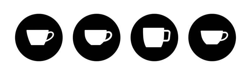 Coffee cup vector icons set. Coffee cup icon. Coffee vector icon. Tea
