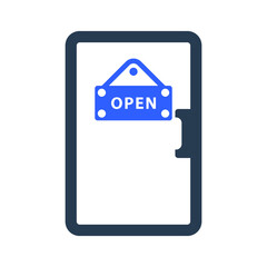 Restaurant open sign icon