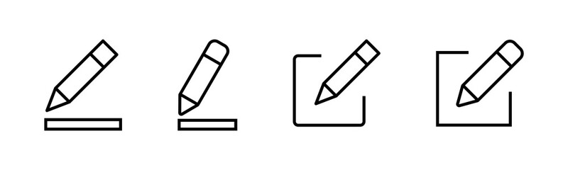 Edit icons set. Pencil icon. sign up Icon vector